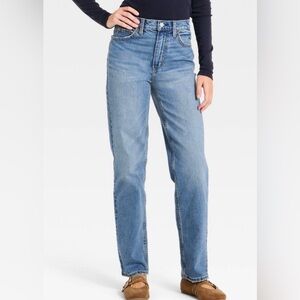 Universal Thread Light Blue High-Rise Straight Jeans